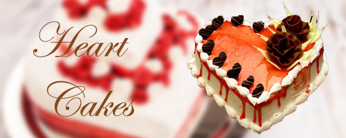 Cakes in Heart Shaped to India